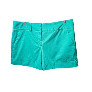 7th Avenue Design Studio Womens Green Cotton Blend Shorts Size 8